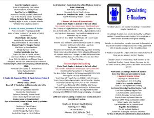 Circulating E-Readers Brochure Updated June 11, 2014 Side 1