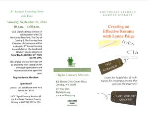 Resume Workshop & Job Fair Brochure Side A