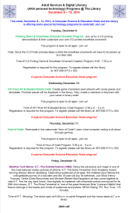 AS & DL Programs December 8, 2014