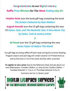 Congrats To Raffle Prize Winners