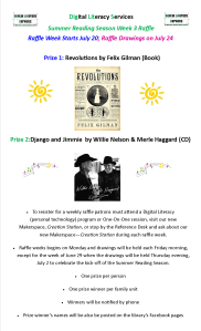 Dig Lit Summer Reading Raffle Poster Week 3 July 20, 2015