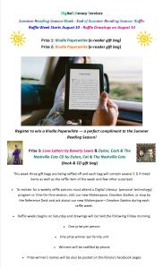 Dig Lit Summer Reading Raffle Poster End of Season Raffles