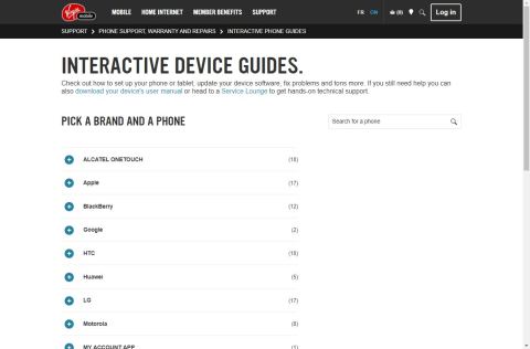 Interactive Device Guides VirginMobile